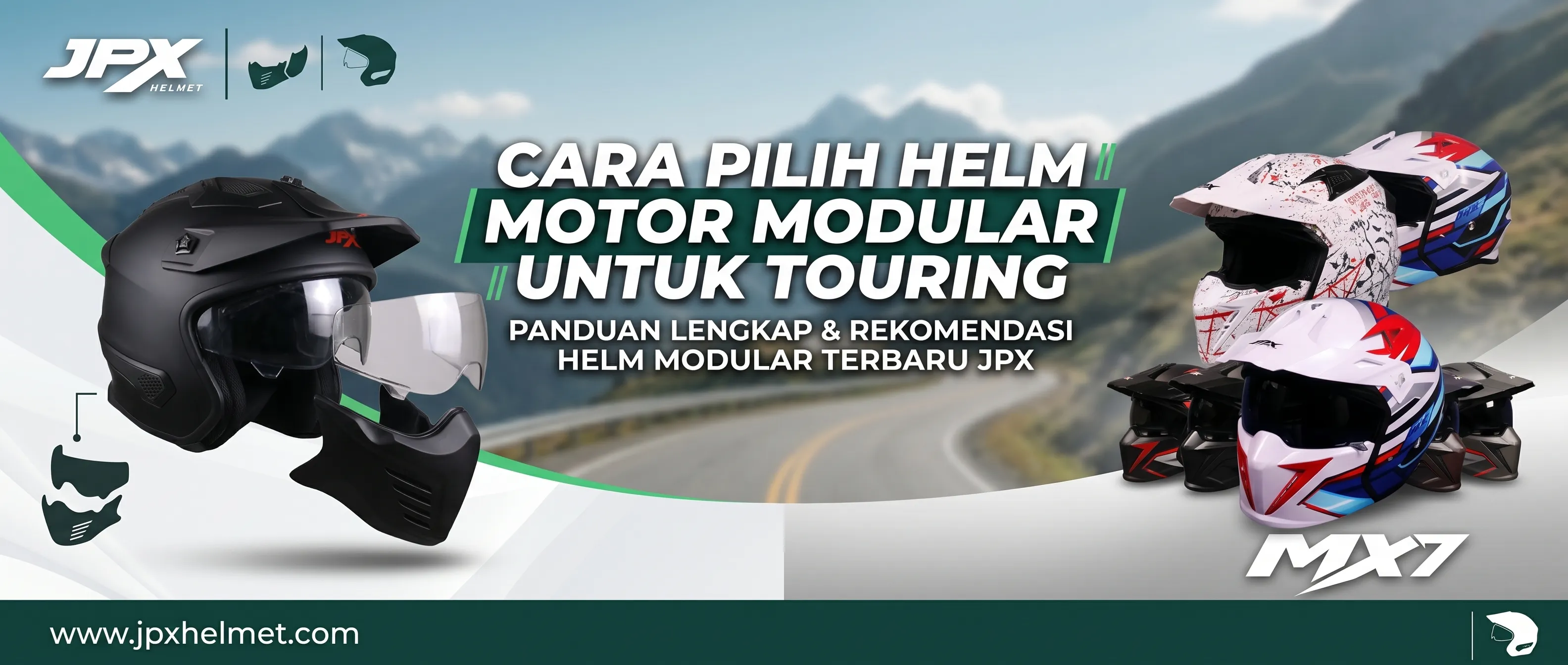 Cara Pilih Helm Motor Modular yang Pas buat Helm Touring + Rekomendasi Helm Modular Terbaru JPX